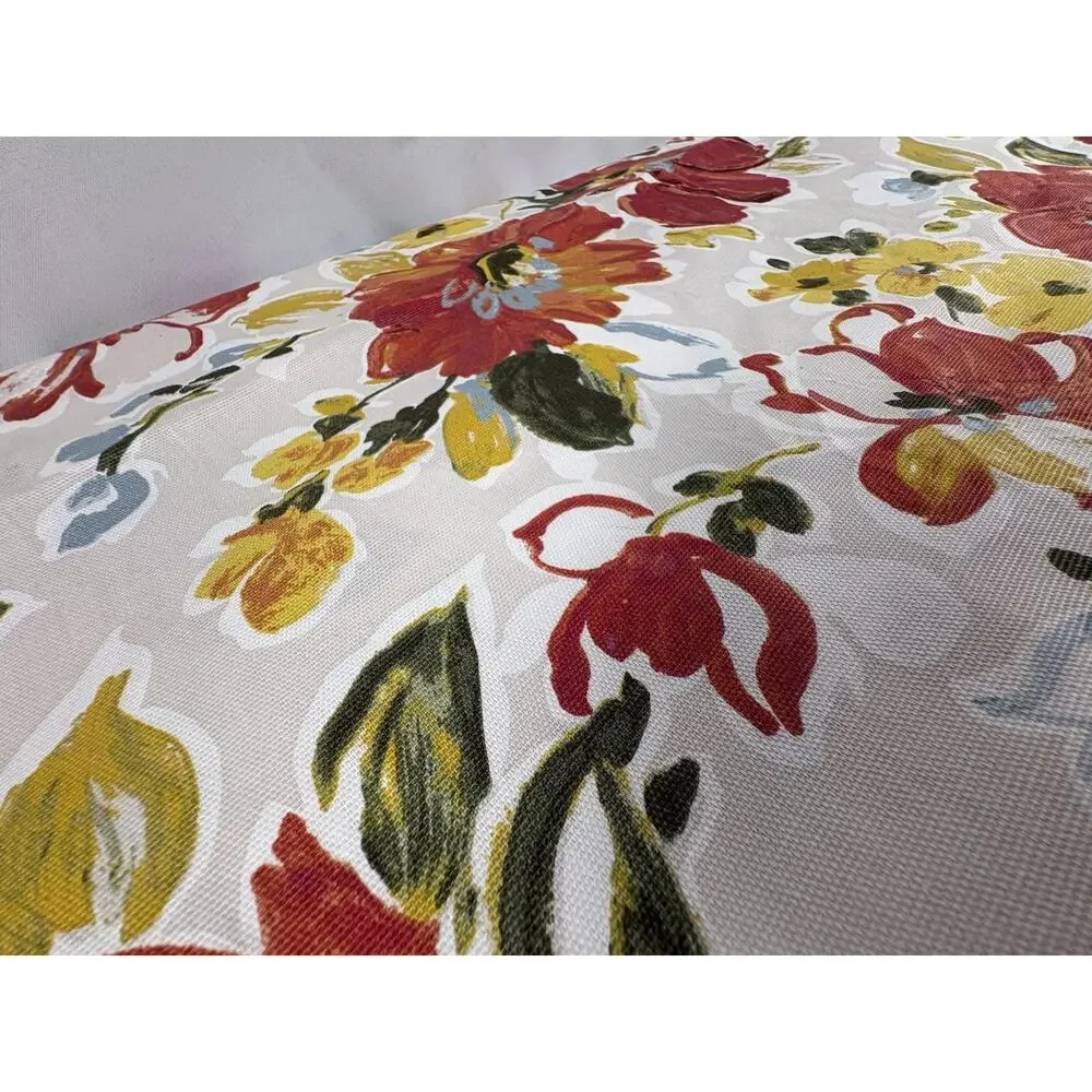 CYNTHIA ROWLEY 100% Polyester Orange Floral Tablecloth 60 x 100